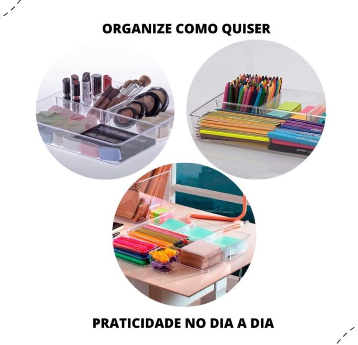 Organizador Diamond Com Divisória 34X24X6cm - Imagem 2