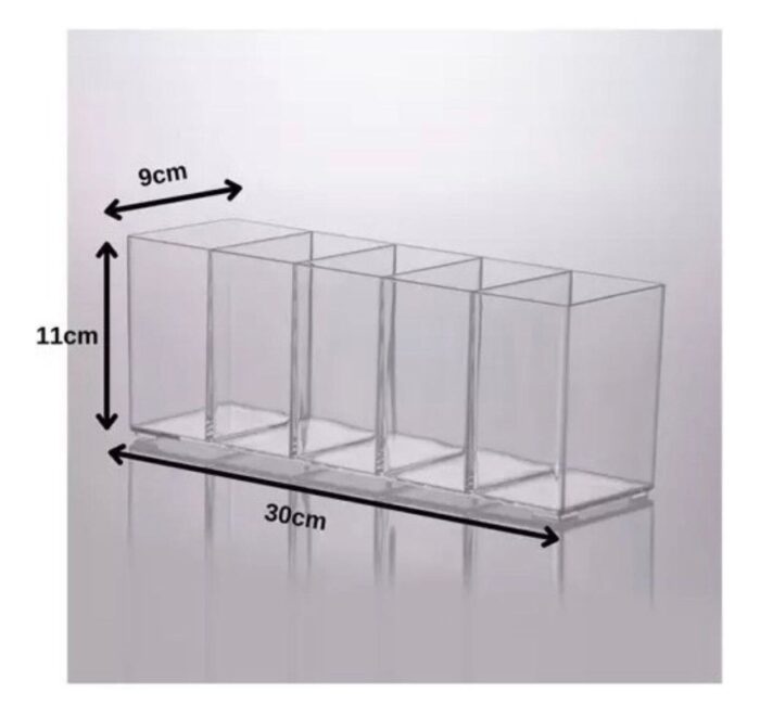 Organizador Elegance Com 5 Divisórias 30x9x11cm - Imagem 1