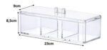 Caixa Organizadora Elegance Com Divisórias 23x9x8,5cm