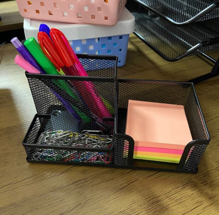 Organizador de Mesa Aramado Porta Canetas Lápis Clips - Imagem 3