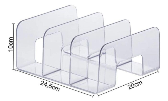 Organizador Elegance Com 3 Divisões 24,5x20x10cm - Imagem 1