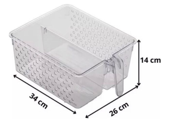 Organizador Multiuso Quadrata Com Alça e Divisória 34x26x14cm - Imagem 1