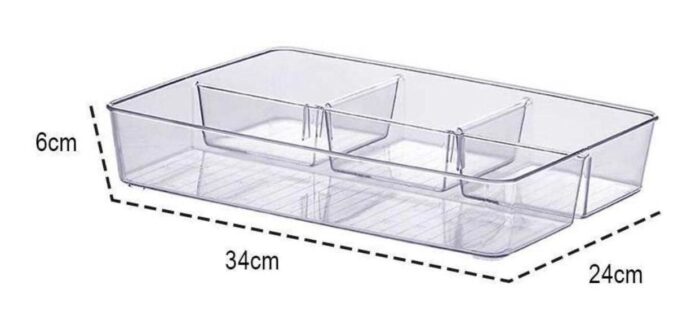 Organizador Diamond Com Divisória 34X24X6cm - Imagem 1