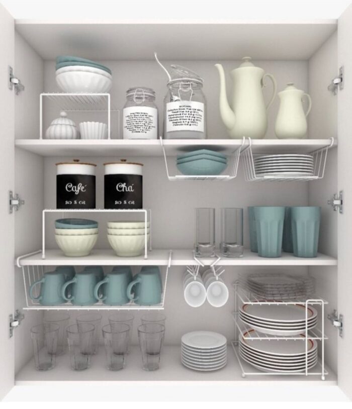 Organizador Aramado Quadrado para Pratos Preto - Imagem 6