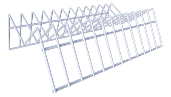 Organizador Aramado Para Pratos Vertical Branco - Imagem 2