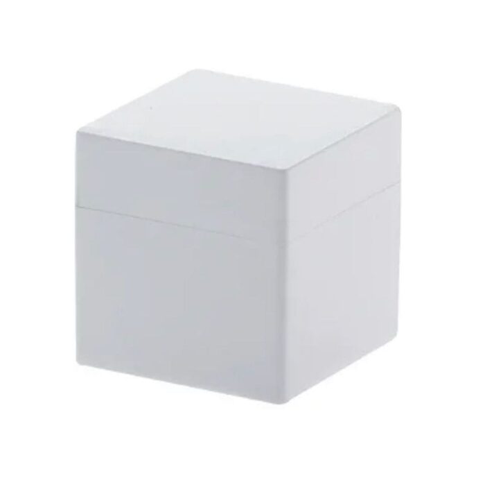 Organizador De Objetos Branco Com Tampa 7x7x7cm - Imagem 1