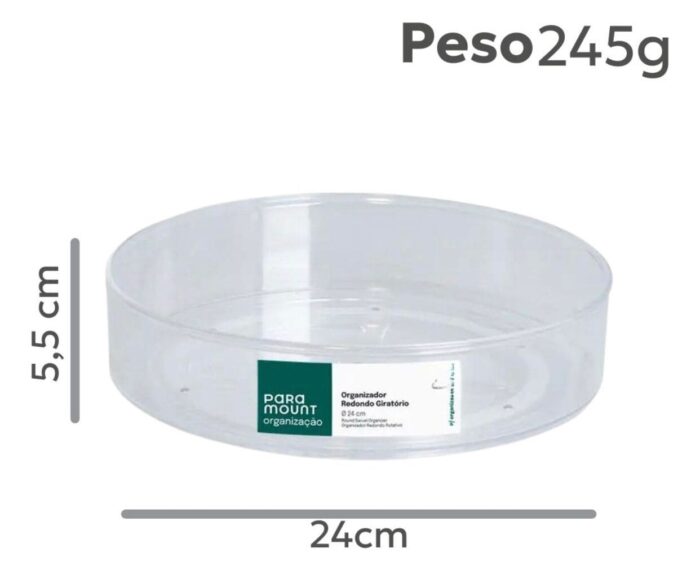 Organizador De Cosméticos Redondo Giratório 24x5,5cm - Imagem 6