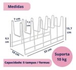 Organizador Aramado Para Tampas/Formas e Marinex Branco - Imagem 5