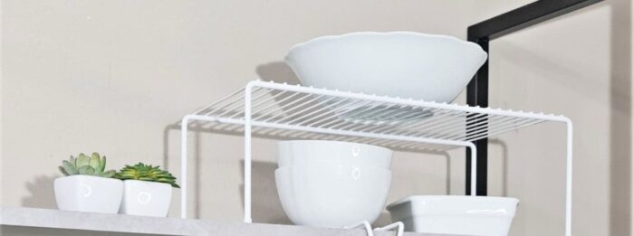 Organizador Aramado Grande Para Armário Branco - Imagem 6