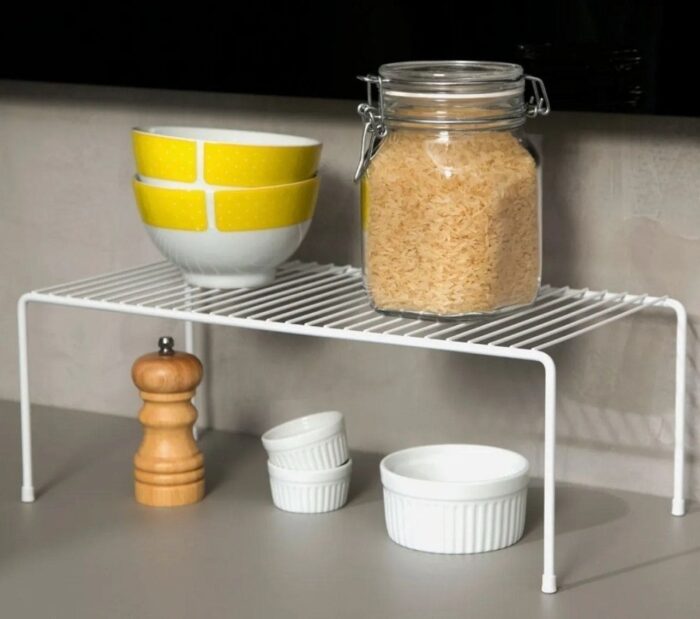 Organizador Aramado Grande Para Armário Branco - Imagem 4