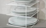 Organizador Aramado Quadrado para Pratos Branco - Imagem 3
