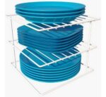 Organizador Aramado Quadrado para Pratos Branco