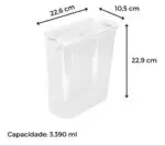 Pote Hermético Slim 3.390ml - Imagem 2