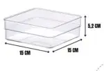 Organizador Diamond 15x15x5,2cm
