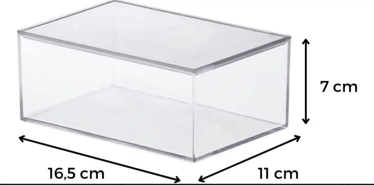 Caixa Organizadora Elegance Com Tampa 16,5x11x7cm - Imagem 1