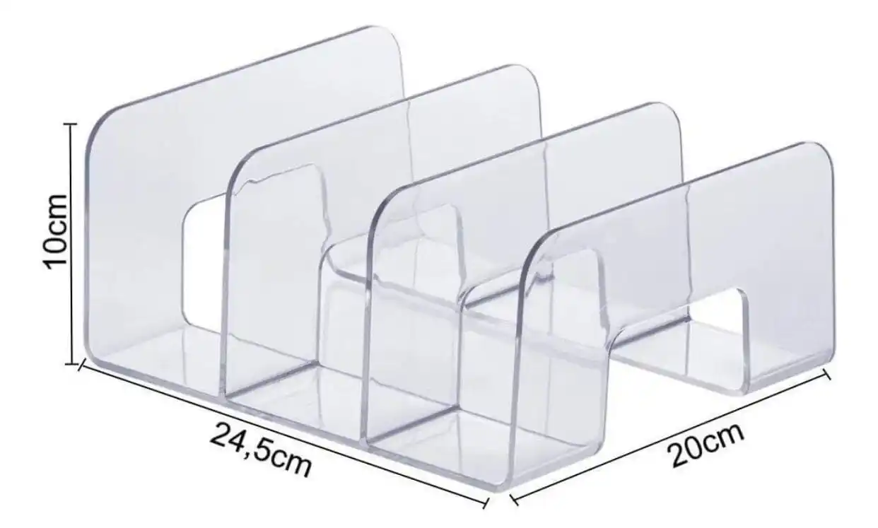 Organizador Elegance Com 3 Divisões 24,5x20x10cm - Imagem 1