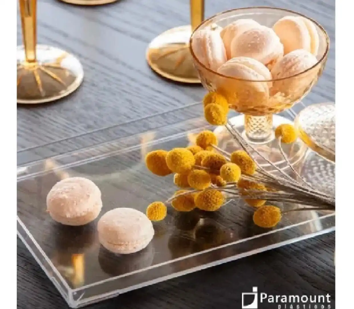 Bandeja De Acrílico Preta 25x17x2cm - Imagem 2