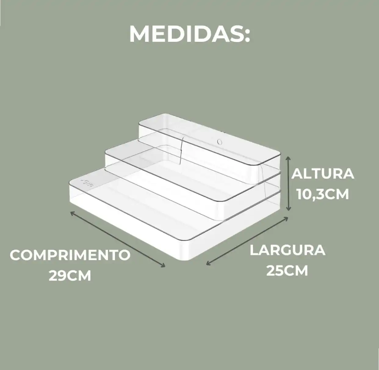 Organizador Multinível Clear 25x29x10,3cm - Imagem 2