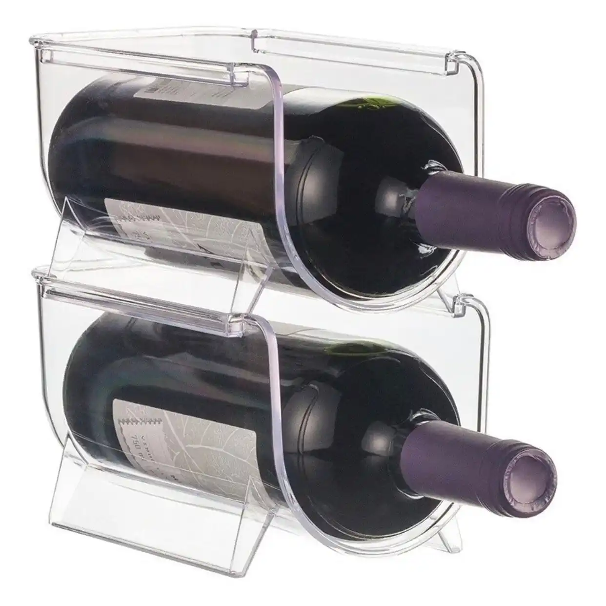 Suporte Organizador Para Garrafa De Vinho Empilhável - Imagem 3