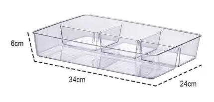 Organizador Diamond Com Divisória 34X24X6cm
