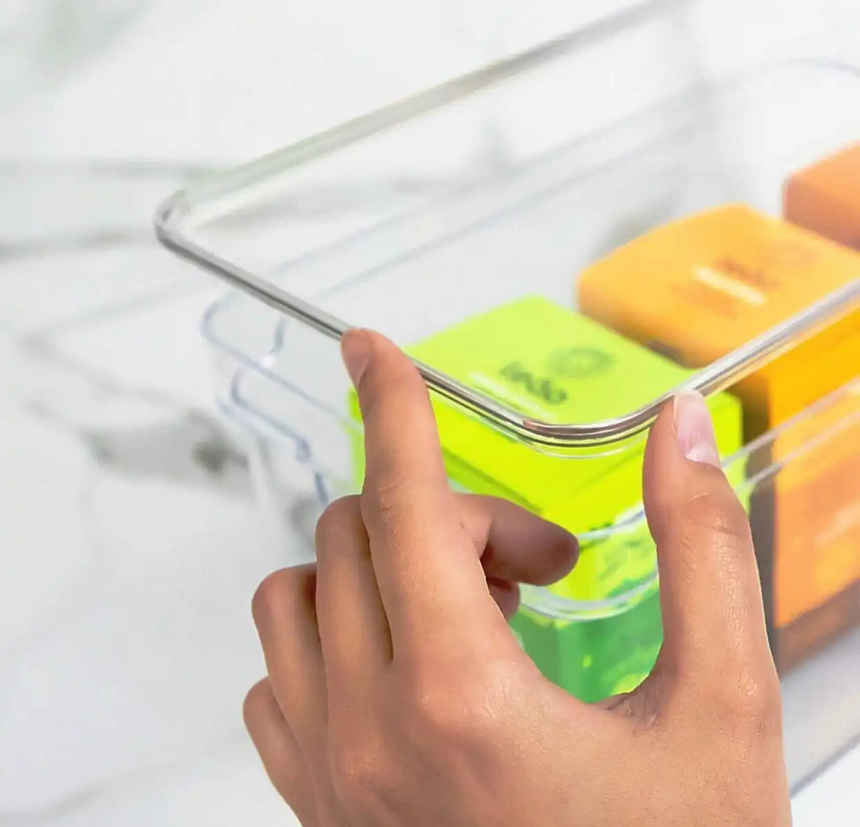 Organizador Clear Com Tampa 30x15x7cm - Imagem 3