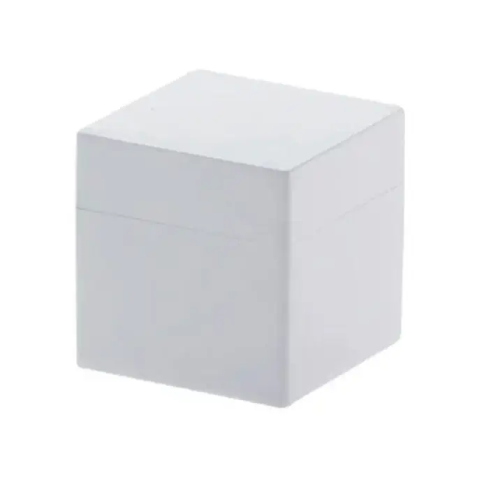 Organizador De Objetos Branco Com Tampa 7x7x7cm - Imagem 1