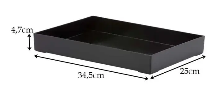 Bandeja De Acrílico Branca 34,5x25x4,7cm - Imagem 2