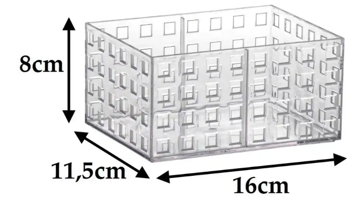 Organizador Empilhável 16x11,5x8cm Quadrata - Imagem 2