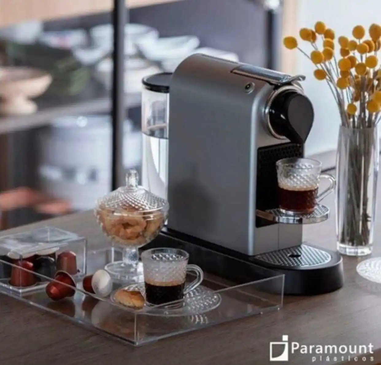 Bandeja De Acrílico Preta 34,5x25x4,7cm - Imagem 6