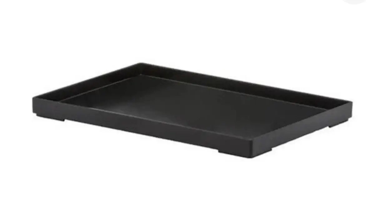 Bandeja De Acrílico Preta 25x17x2cm - Imagem 1